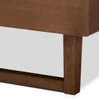 Base letto a piattaforma Mid-Century in Marrone Noce – Misure Matrimoniale, Queen o King