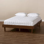 Base letto a piattaforma Mid-Century in Marrone Noce – Misure Matrimoniale, Queen o King