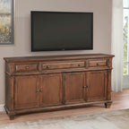 Harbor Point Rustic Cherry 72-inch TV Console - 72-Inch Wide