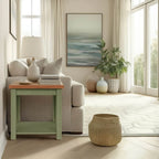 Tavolino Modern Farmhouse da 60 cm con Finitura Bicolore – Completamente Assemblato