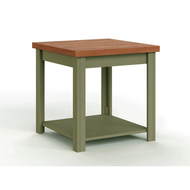 Tavolino Modern Farmhouse da 60 cm con Finitura Bicolore – Completamente Assemblato