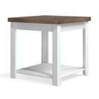 Tavolino Modern Farmhouse da 60 cm con Finitura Bicolore – Completamente Assemblato