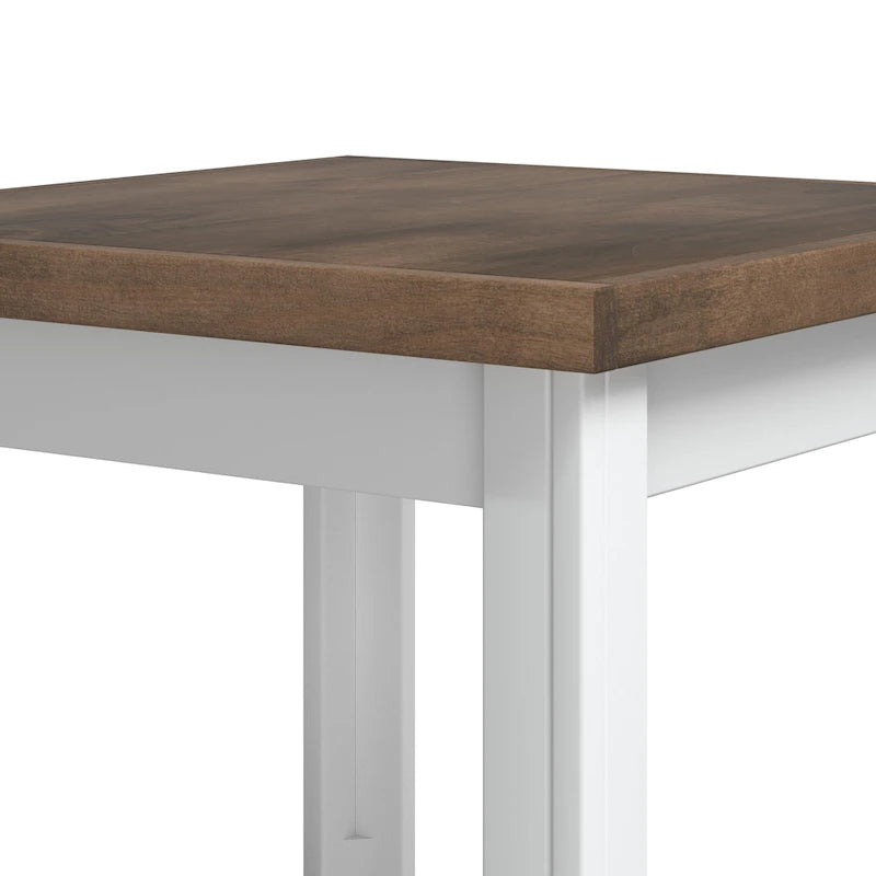 Tavolino Modern Farmhouse da 60 cm con Finitura Bicolore – Completamente Assemblato