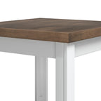 Tavolino Modern Farmhouse da 60 cm con Finitura Bicolore – Completamente Assemblato