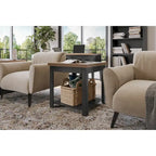 Tavolino Modern Farmhouse da 60 cm con Finitura Bicolore – Completamente Assemblato
