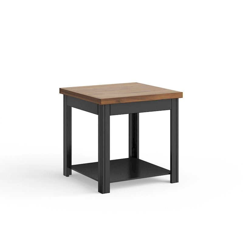 Tavolino Modern Farmhouse da 60 cm con Finitura Bicolore – Completamente Assemblato