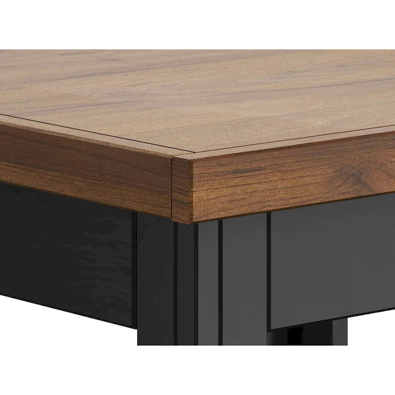 Tavolino Modern Farmhouse da 60 cm con Finitura Bicolore – Completamente Assemblato