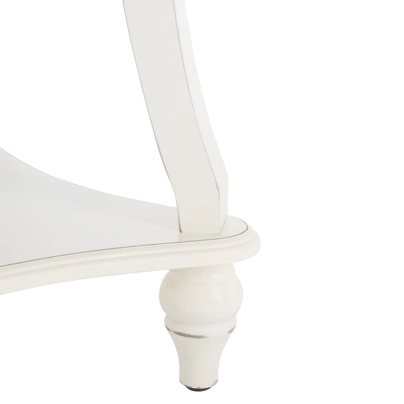 Tavolino d'appoggio in ferro dorato con piano a specchio – 15Lx15Px20A, stile contemporaneo
