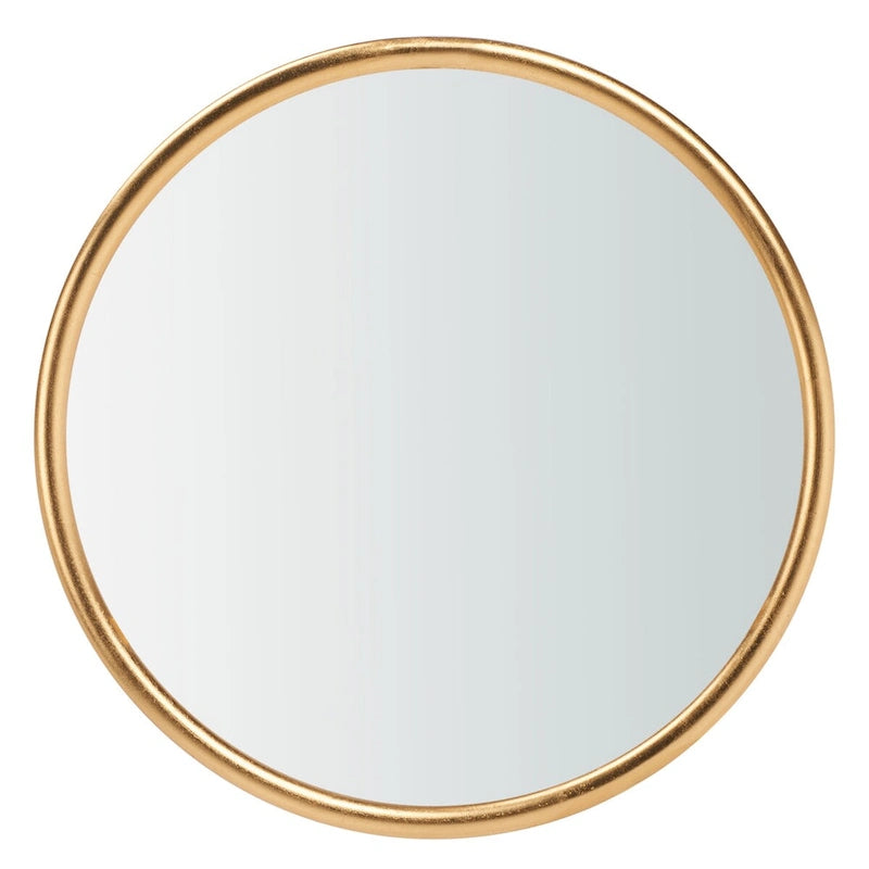 Tavolino rotondo con top a specchio in ferro color oro – 38Lx38Px50A cm, Design Senza Tempo