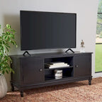 Mobile TV rustico con 2 ante e 2 ripiani aperti – 119 cm L x 40 cm P x 50 cm H