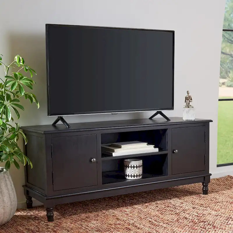 Mobile TV rustico con 2 ante e 2 ripiani aperti – 119 cm L x 40 cm P x 50 cm H