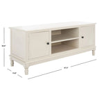 Mobile TV rustico con 2 ante e 2 ripiani aperti – 119 cm L x 40 cm P x 50 cm H