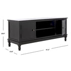 Mobile TV rustico con 2 ante e 2 ripiani aperti – 119 cm L x 40 cm P x 50 cm H