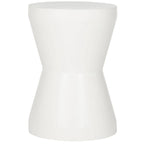 Tavolino d'appoggio in cemento per interni ed esterni – 30x30x43 cm, design moderno curvo