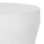Tavolino d'appoggio in cemento per interni ed esterni – 30x30x43 cm, design moderno curvo