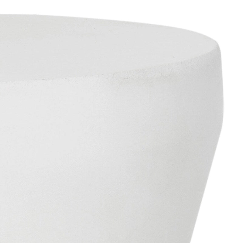 Tavolino d'appoggio in cemento per interni ed esterni – 30x30x43 cm, design moderno curvo