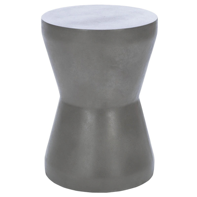 Tavolino d'appoggio in cemento per interni ed esterni – 30x30x43 cm, design moderno curvo