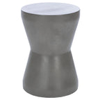 Tavolino d'appoggio in cemento per interni ed esterni – 30x30x43 cm, design moderno curvo