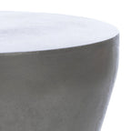 Tavolino d'appoggio in cemento per interni ed esterni – 30x30x43 cm, design moderno curvo