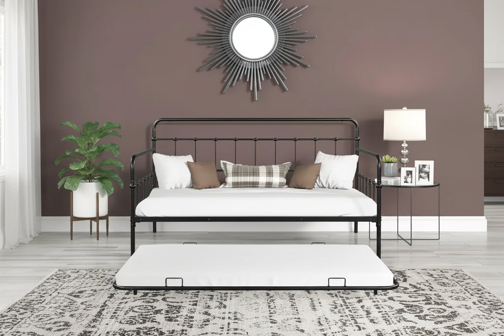 Metal Frame Daybed with trundle