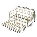 Divano letto con struttura in metallo e letto estraibile