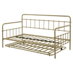 Divano letto con struttura in metallo e letto estraibile