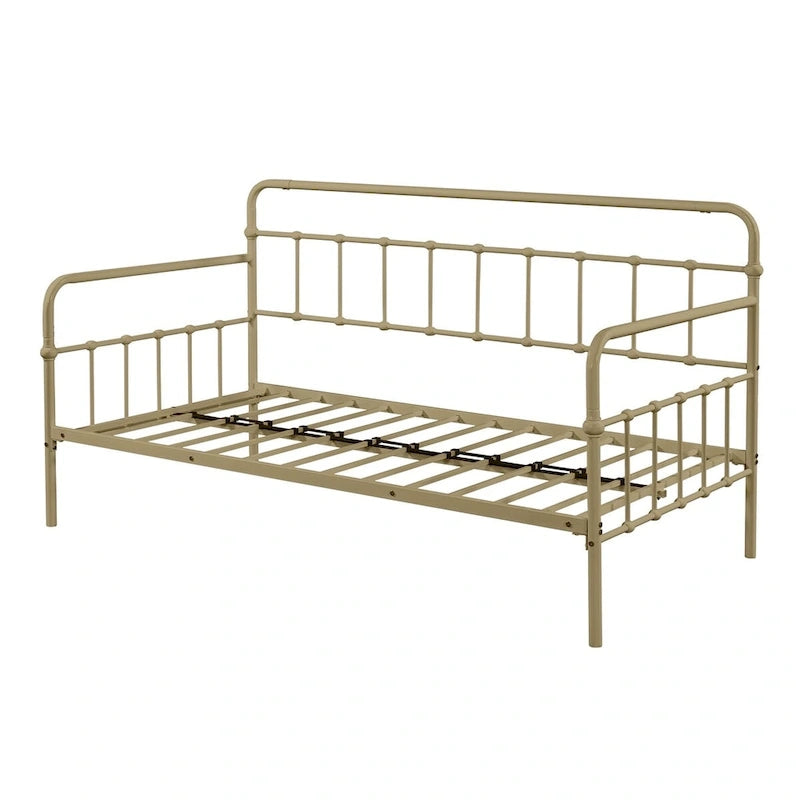 Divano letto con struttura in metallo e letto estraibile