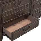 Cassettiera Saddle Brown a 8 cassetti con rivestimento in cedro, cassetti superiori foderati in feltro e ferramenta anticata