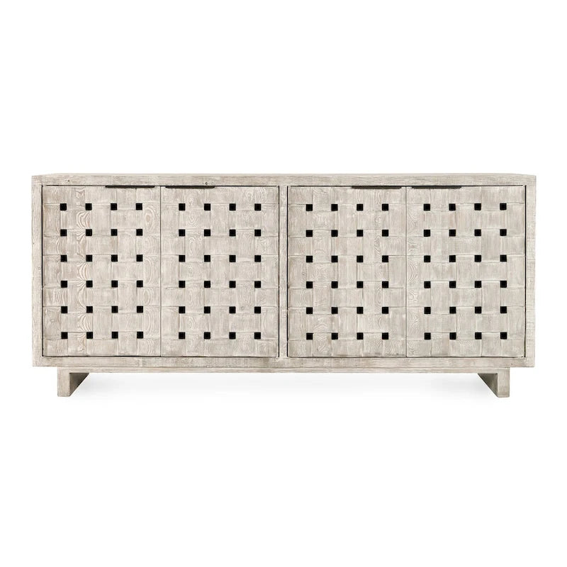 Madia credenza a 4 ante in legno di pino riciclato – Stile rustico Bast