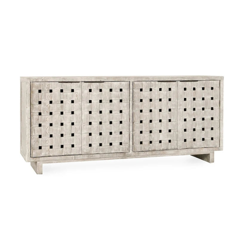 Madia credenza a 4 ante in legno di pino riciclato – Stile rustico Bast