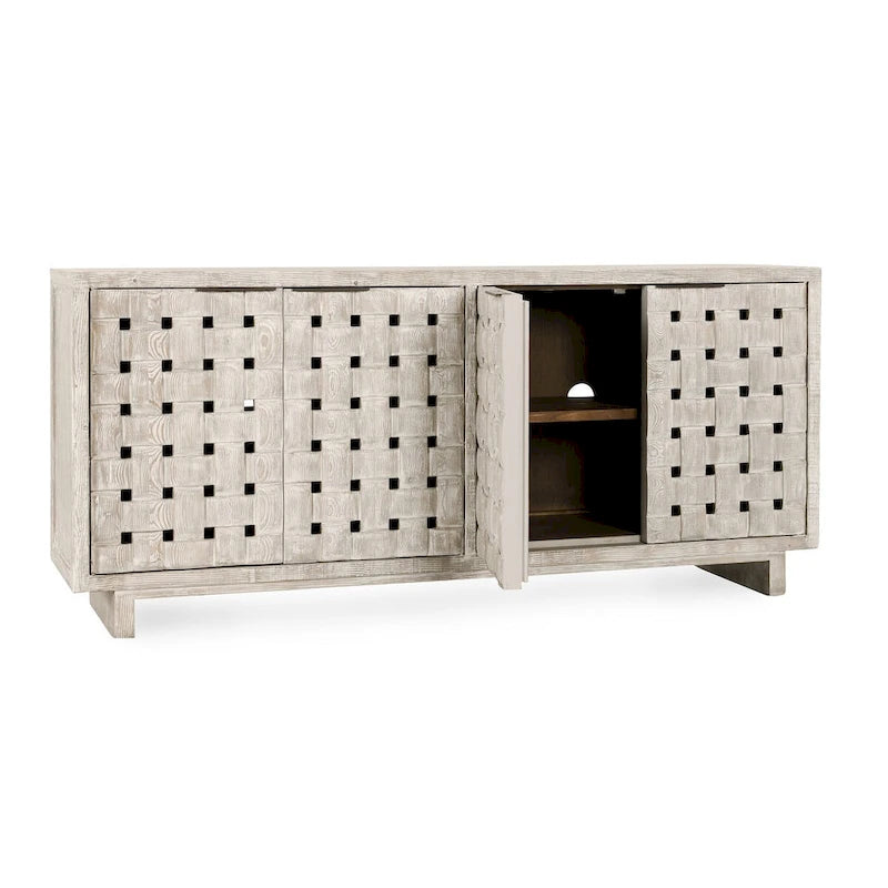 Madia credenza a 4 ante in legno di pino riciclato – Stile rustico Bast