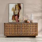 Madia credenza a 4 ante in legno di pino riciclato – Stile rustico Bast