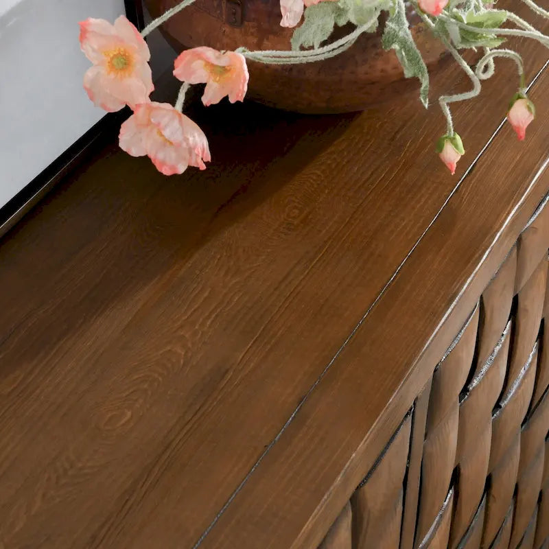 Madia credenza a 4 ante in legno di pino riciclato – Stile rustico Bast