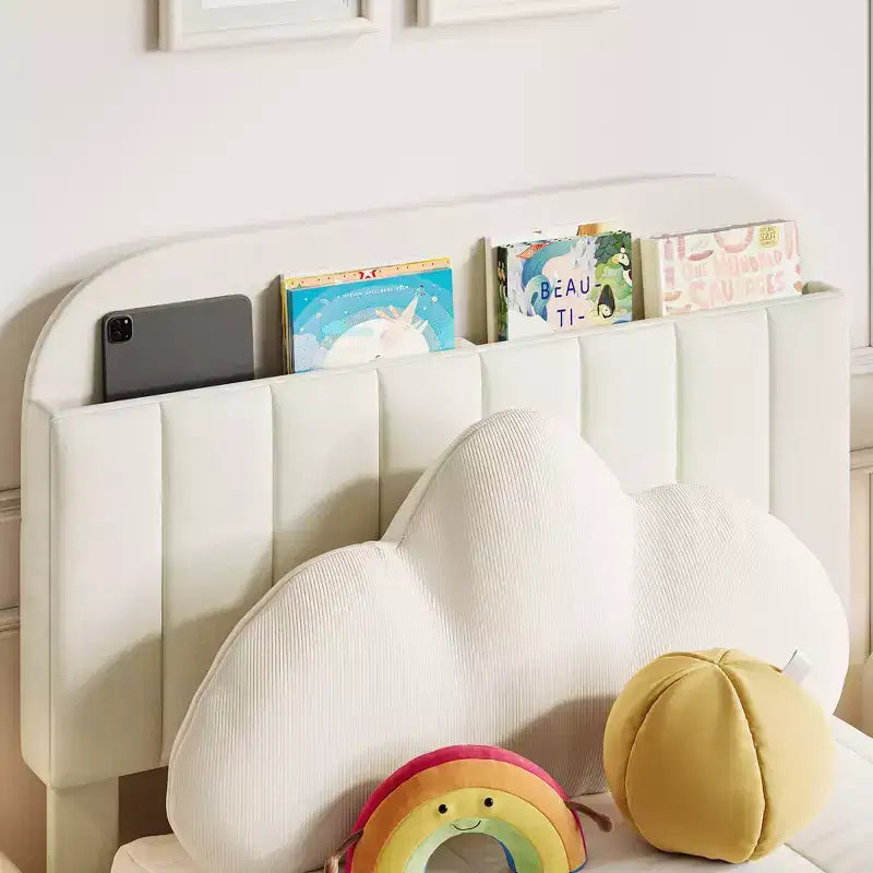 Garvee Struttura Letto Singolo con Cassetto, Letto Imbottito in Velluto con Testiera Contenitore, Nessuna Rete a Molle Necessaria, Facile da Montare
