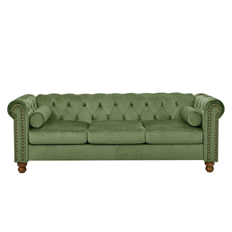 Divano grande, Divano in velluto Divano a tre posti Divano chesterfield capitonné