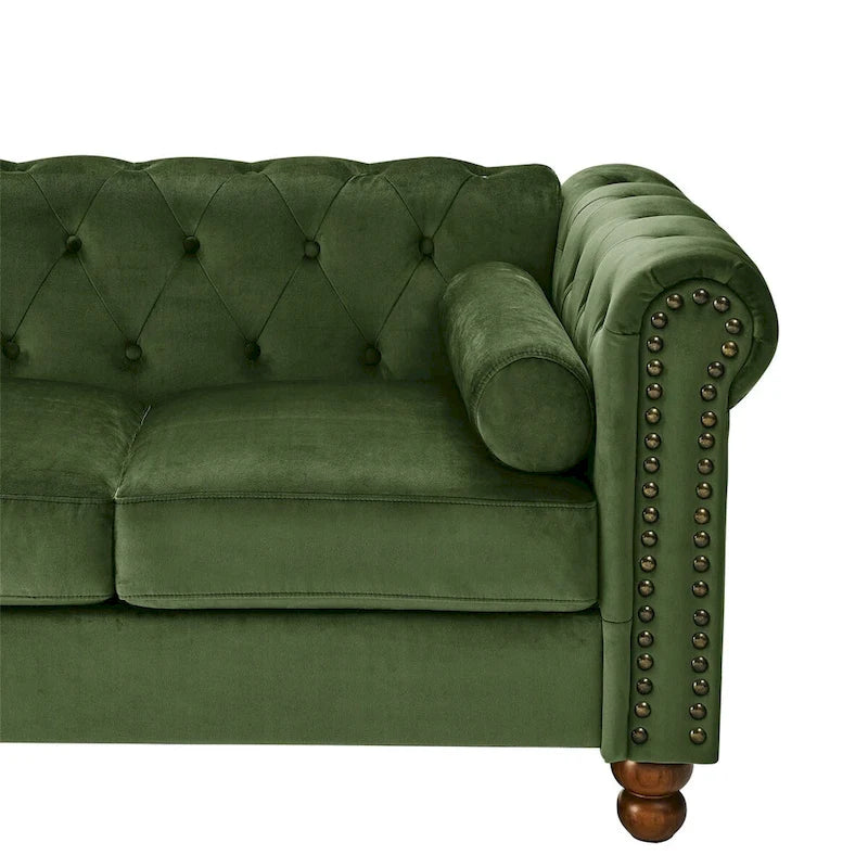 Divano grande, Divano in velluto Divano a tre posti Divano chesterfield capitonné