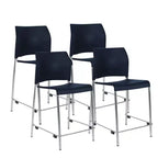 Sgabello da bar per altezza bancone in plastica della collezione Jody, confezione da 4, di Hampden Furnishings