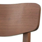 Buylateral Set di 2 sedie da pranzo in legno di gomma massiccio Wave