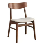 Buylateral Set di 2 sedie da pranzo in legno di gomma massiccio Wave