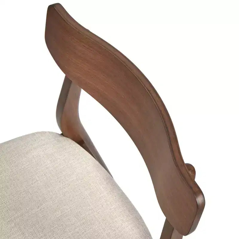 Buylateral Set di 2 sedie da pranzo in legno di gomma massiccio Wave