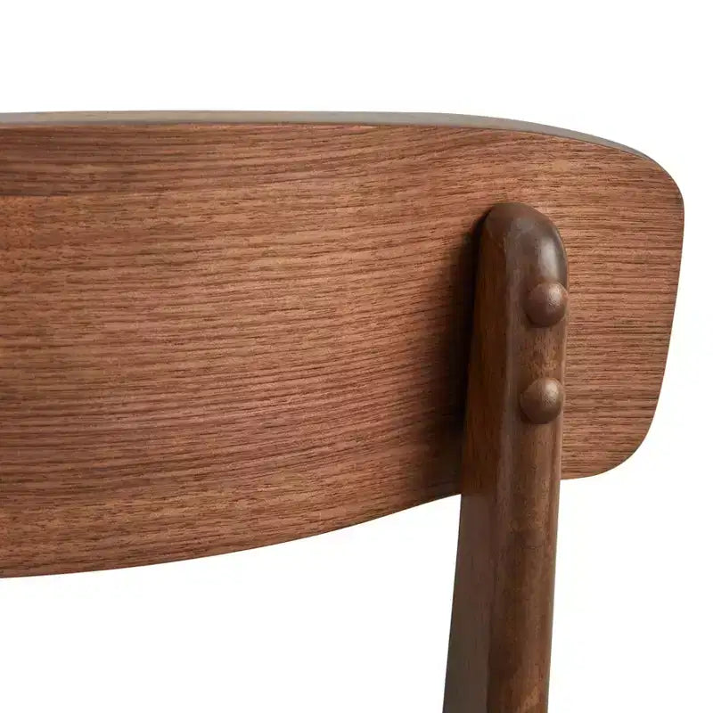 Buylateral Set di 2 sedie da pranzo in legno di gomma massiccio Wave