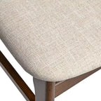 Buylateral Set di 2 sedie da pranzo in legno di gomma massiccio Wave