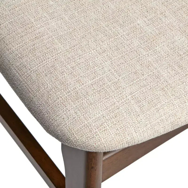Buylateral Set di 2 sedie da pranzo in legno di gomma massiccio Wave