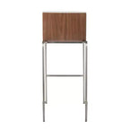 LumiSource Set di 2 sgabelli da bar Mason Mara da 30" Acciaio Inox Noce Pelle Sintetica