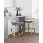 Set di 2 sgabelli da bancone Charlotte