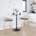 Set di 2 sgabelli da bancone Charlotte