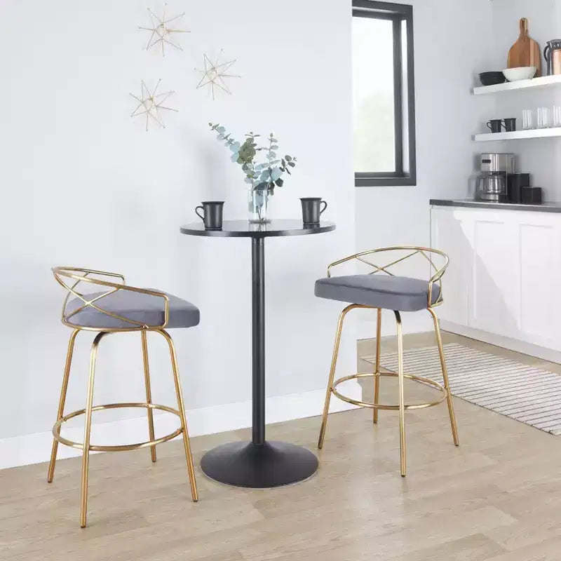 Set di 2 sgabelli da bancone Charlotte