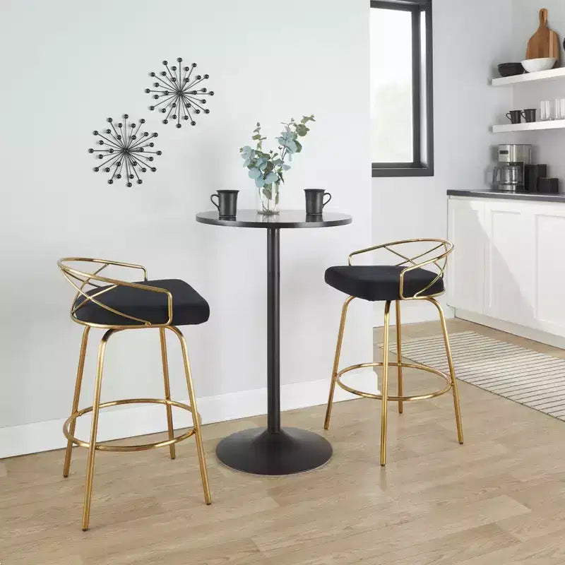 Set di 2 sgabelli da bancone Charlotte