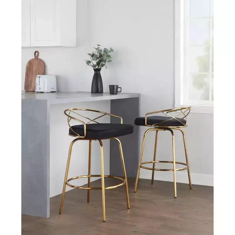 Set di 2 sgabelli da bancone Charlotte