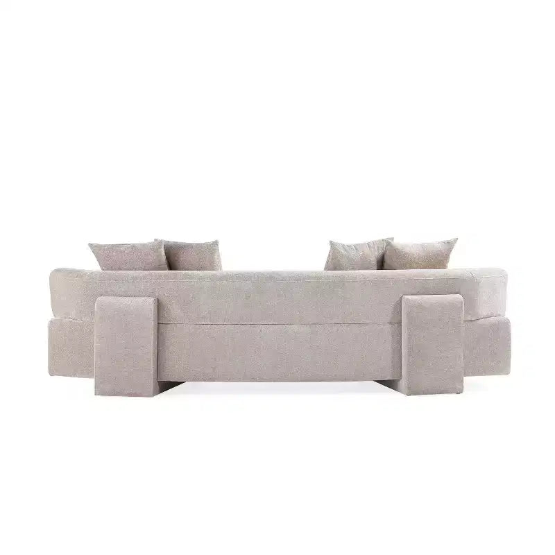 Manhattan Comfort Divano a 3 Posti (112") e 2 Poltrone Accent Chenille Verandah